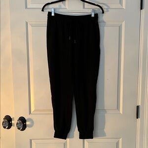 Women’s black silky joggers